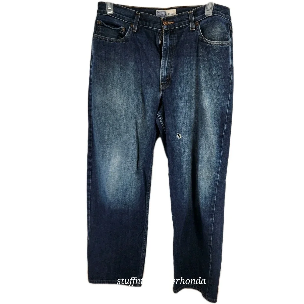 Levi's‎ Signature Jeans Men's 36 x 30 Relaxed Fit Straight Leg Blue Denim Pants